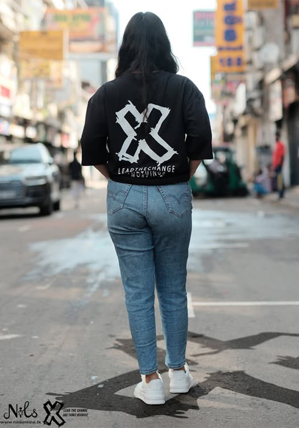 LEAD THE CHANGE BAGGY FIT BLACK UNISEX T SHIRT